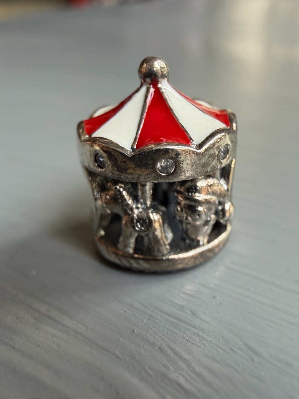 Carousel Charm Bead sterling Silver